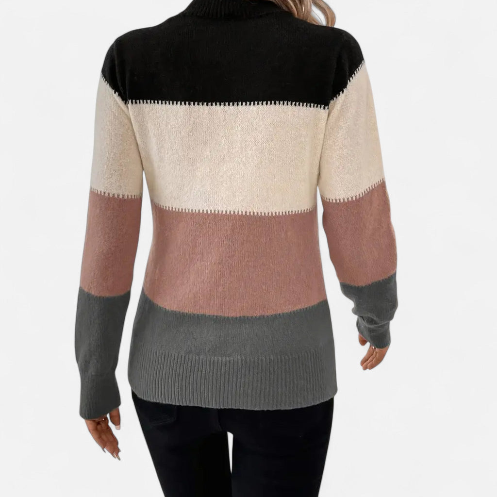 Meredith | Women's Striped Knit Crew Neck Sweater