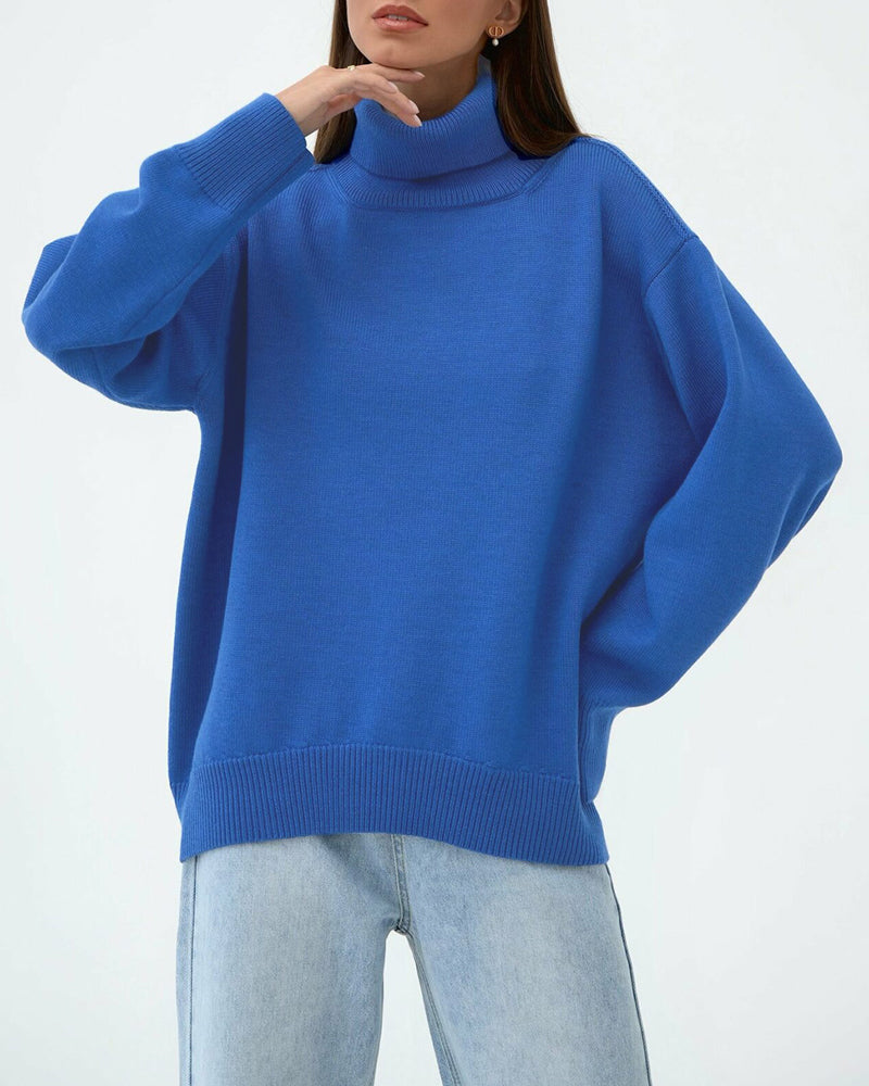 Mae | Women's Oversized Turtleneck Sweater – Relaxed Winter Knit for Everyday Layering