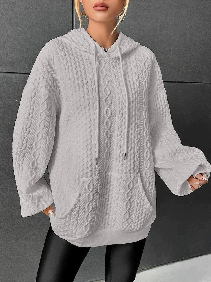 Eloise | Women's Oversized Hooded Sweater – Comfortable Relaxed Drawstring Casual Warm Everyday Hoodie