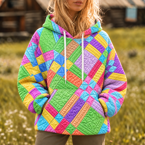 Amelia | Quilted Pinwheel Hoodie