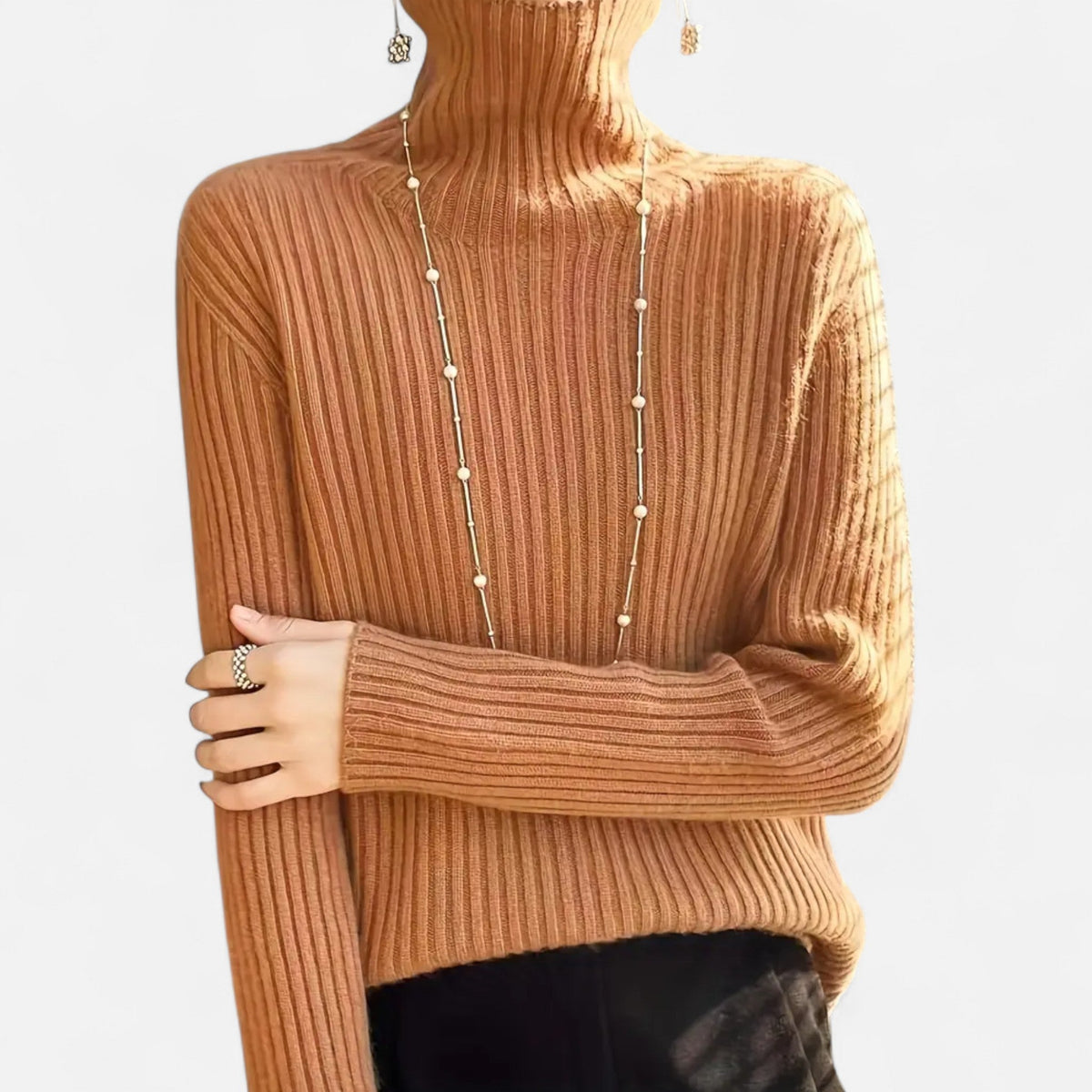 Hailey | Women's Thick Ribbed Turtleneck Sweater