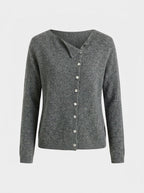 Lydia | Women's Button-Front Knit Sweater – Relaxed Long-Sleeve Layer for Autumn Wear