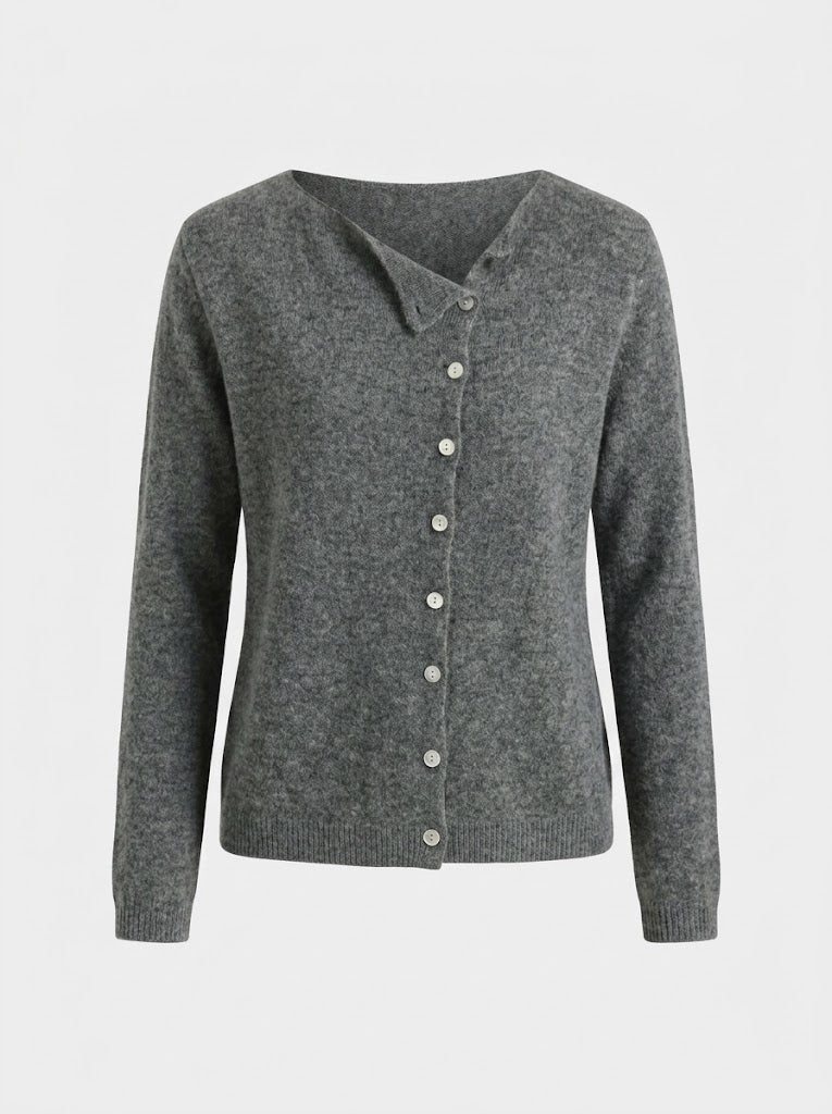 Lydia | Women's Button-Front Knit Sweater – Relaxed Long-Sleeve Layer for Autumn Wear