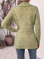 Tessa | Sage Ribbed Knit Button-Tab Cardigan