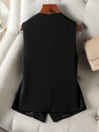 Linda | Women's Tailored V-Neck Waistcoat – Fitted Button-Front Layer for Office and Smart Casual Wear