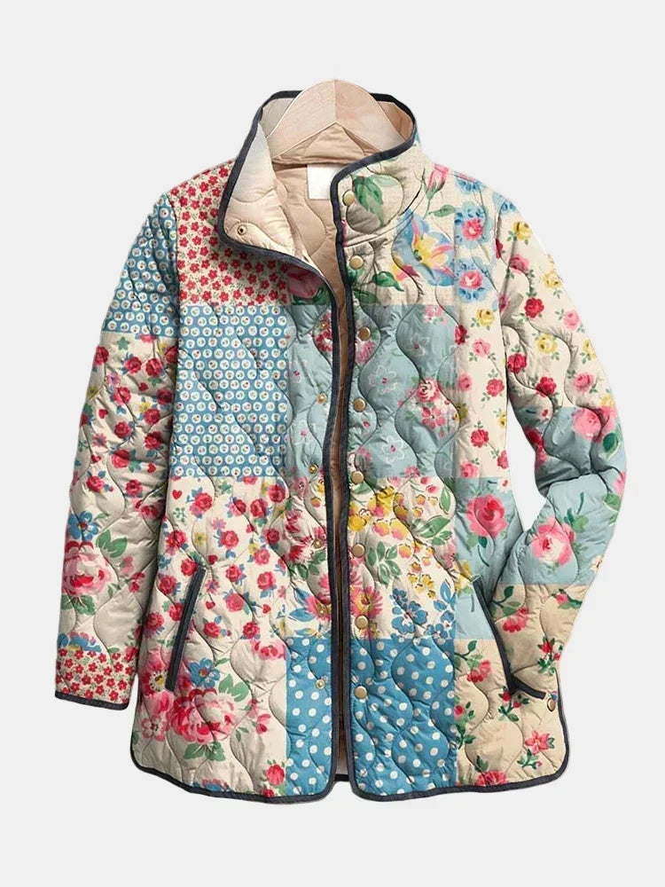 Eleanor | Charming Floral Quilted Jacket for Women