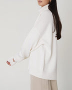 Mae | Women's Oversized Turtleneck Sweater – Relaxed Winter Knit for Everyday Layering