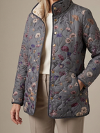 Yvonne | Vintage Floral Print Quilted Jacket