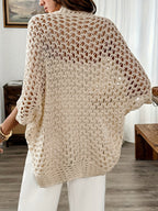 Leah | Women's Open-Knit Cardigan – Lightweight Draped Layer for Summer Outfits