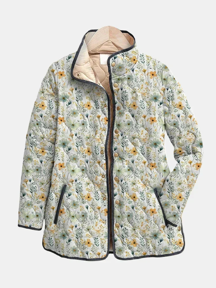 Vivian | Delightful Floral-Printed Quilted Jacket