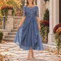 Joan | Lace Bodice Draped Midi Dress