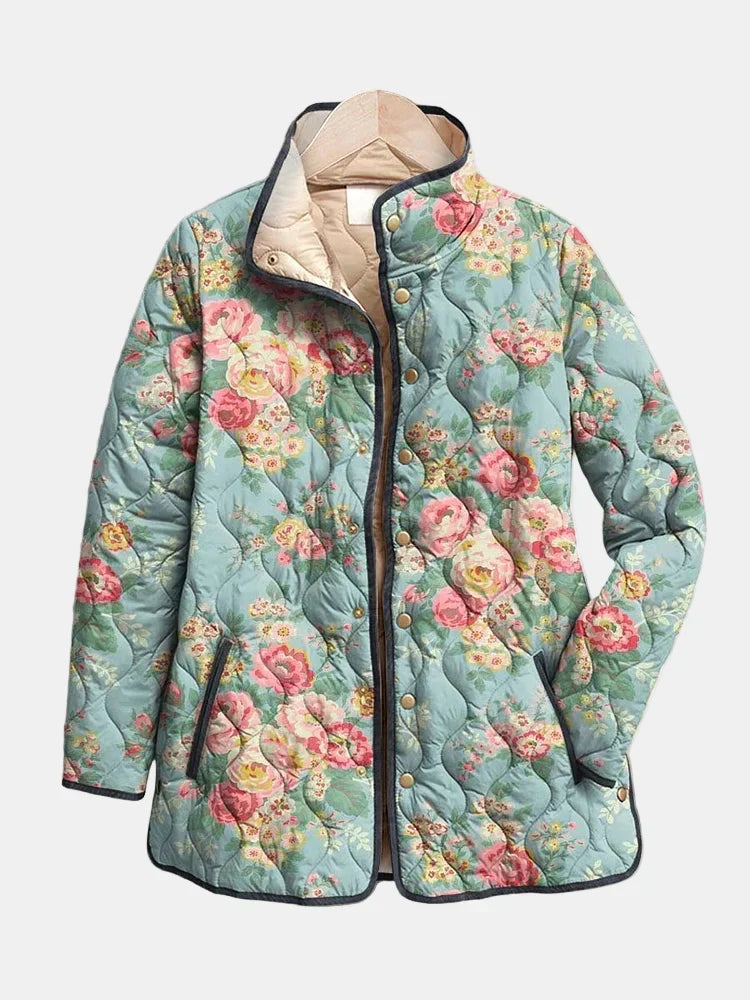 Eileen | Quilted Floral Print Jacket