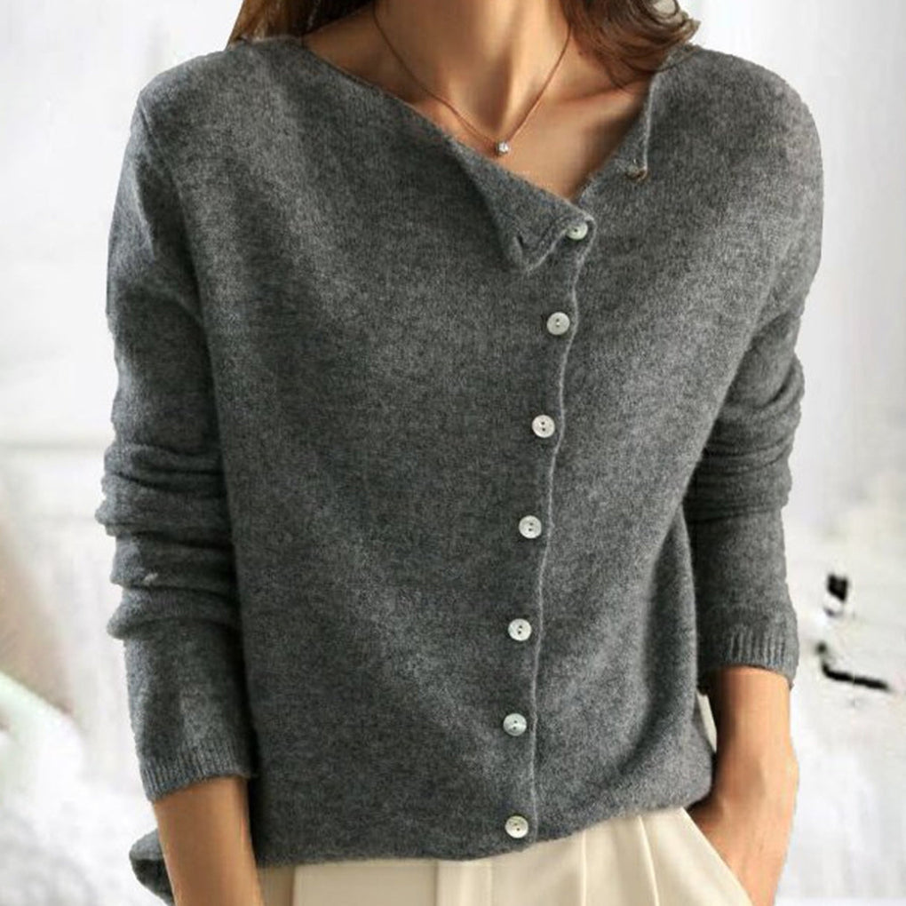 Isla | Women's Button Front Knit Cardigan Relaxed Fit Layering Essential
