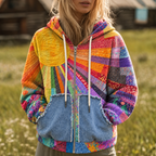 Elizabeth | Adriana Wildflower Quilted Hoodie