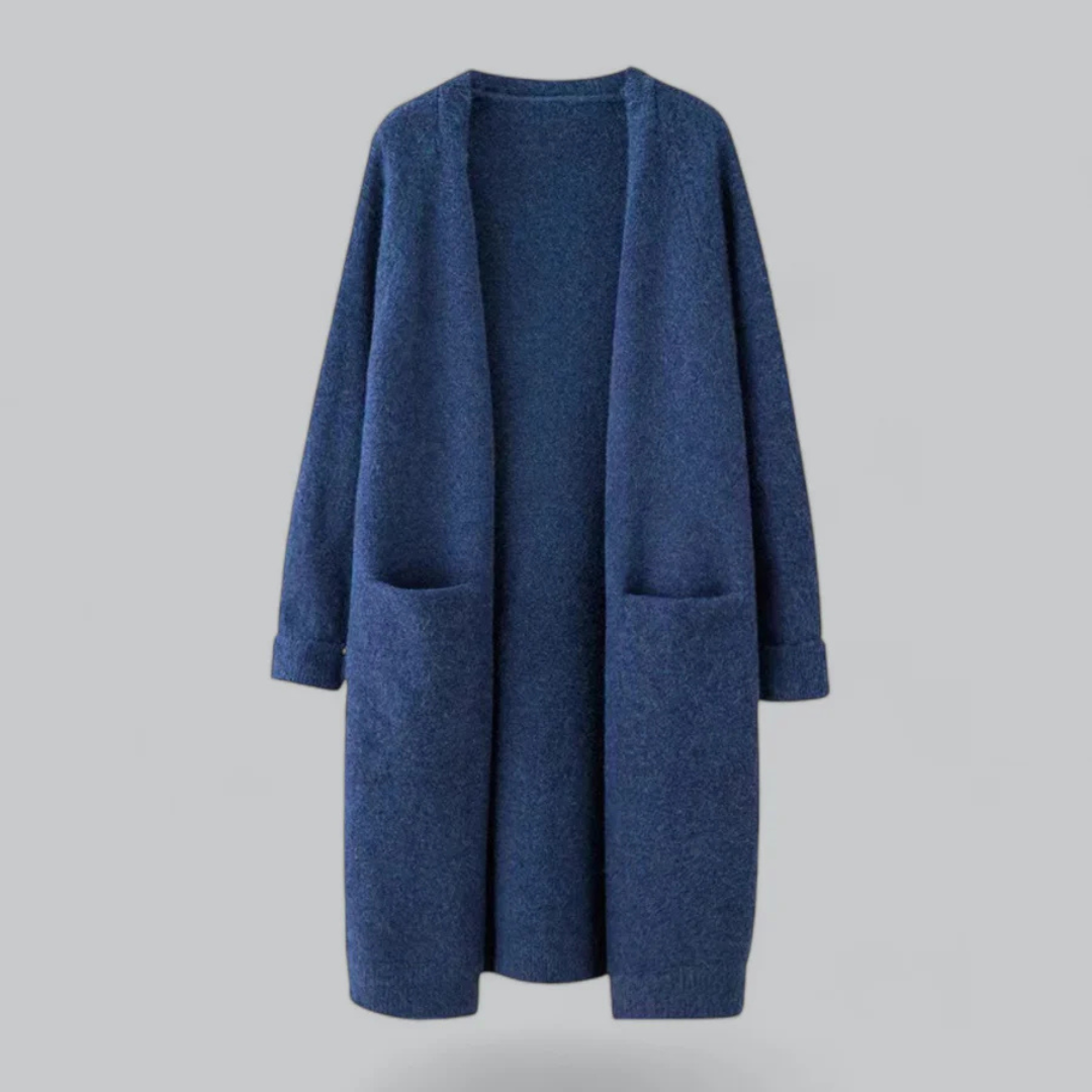 Harper | Women's Open-Front Knit Cardigan – Warm Longline Layer for Autumn and Winter Everyday Wear