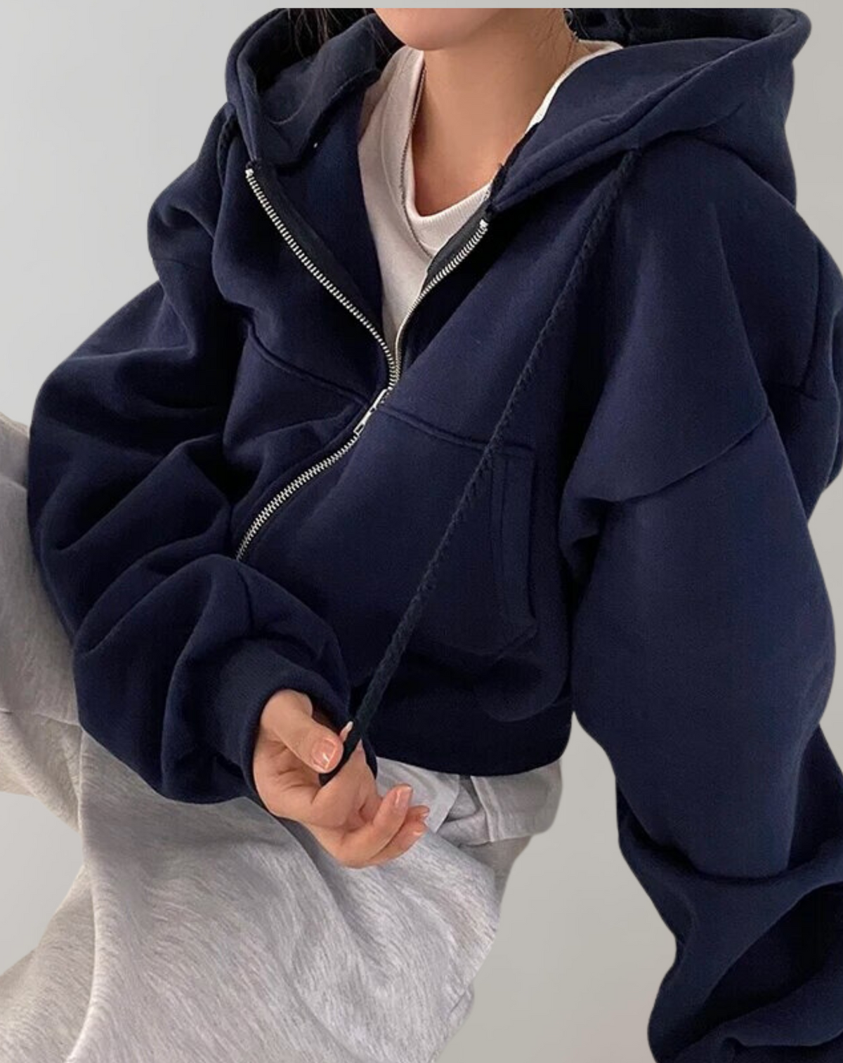 Kate | Women's Hooded Zip Sweatshirt – Soft Comfortable Breathable Casual Everyday Lounge Activewear