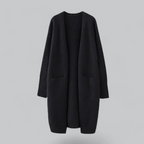 Harper | Women's Open-Front Knit Cardigan – Warm Longline Layer for Autumn and Winter Everyday Wear