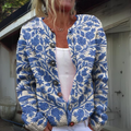 Heidi | Women's Printed Button Cardigan Long Sleeve Casual Knit