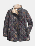 Yvonne | Vintage Floral Print Quilted Jacket