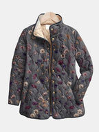 Yvonne | Vintage Floral Print Quilted Jacket