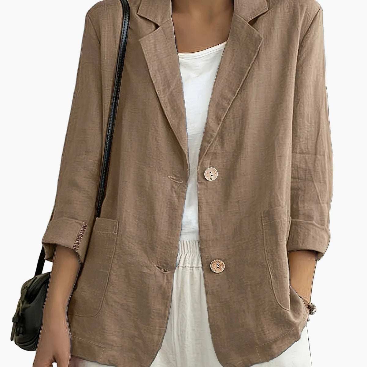 Isla | Classic Linen Blazer With Pockets For Smart Casual Wear