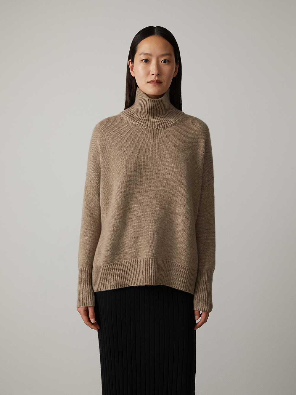 Jennifer | Women's Cashmere Blend Roll-Neck Jumper – Soft Knit for Autumn and Winter