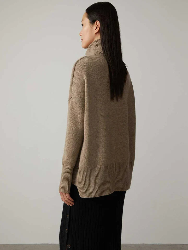 Jennifer | Women's Cashmere Blend Roll-Neck Jumper – Soft Knit for Autumn and Winter