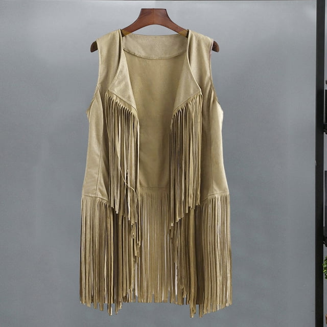 Julia | Women's Longline Fringe Vest – Sleeveless Western-Inspired Festival Layer for Summer Parties