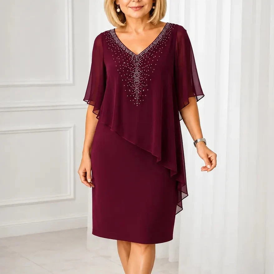 Gloria | Elegant Draped Dress