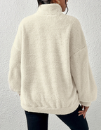 Dora | Women's Half-Zip Fleece Sweater – Soft High-Neck Pullover for Cozy Winter Wear