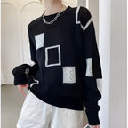 Selma | Women's Printed Crew-Neck Sweater – Soft Relaxed Knit for Office and Everyday Wear