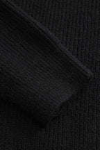 Ella | Noir Women's Knitted Cardigan with Denim Pocket Details for Effortless Everyday Style