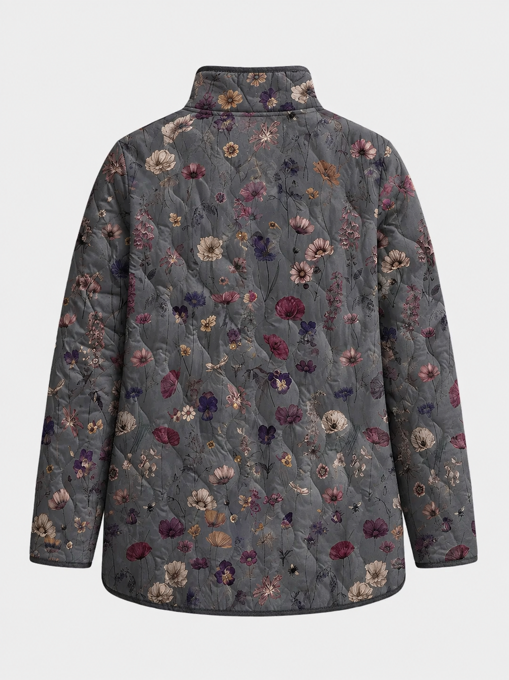 Yvonne | Vintage Floral Print Quilted Jacket
