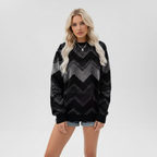 Lisa | Women's Printed Crew Neck Sweater Relaxed Long Sleeve Fit