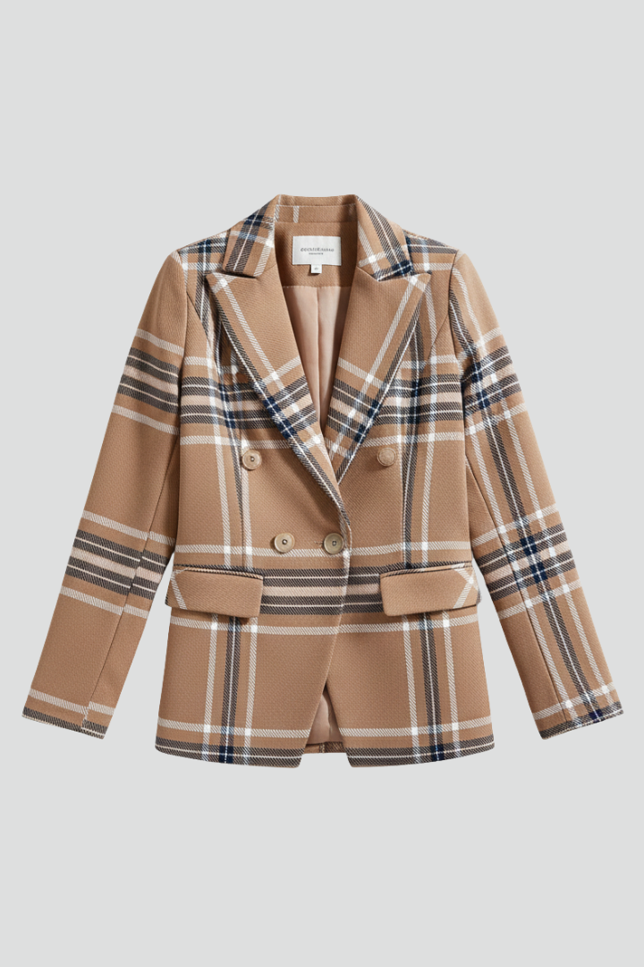Isabelle | Women's Blazer with Lapels and Textured Surface
