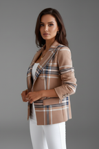 Isabelle | Women's Blazer with Lapels and Textured Surface