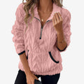 Melissa | Women's Plush Half-Zip Pullover – Cosy High-Collar Layer for Autumn and Winter
