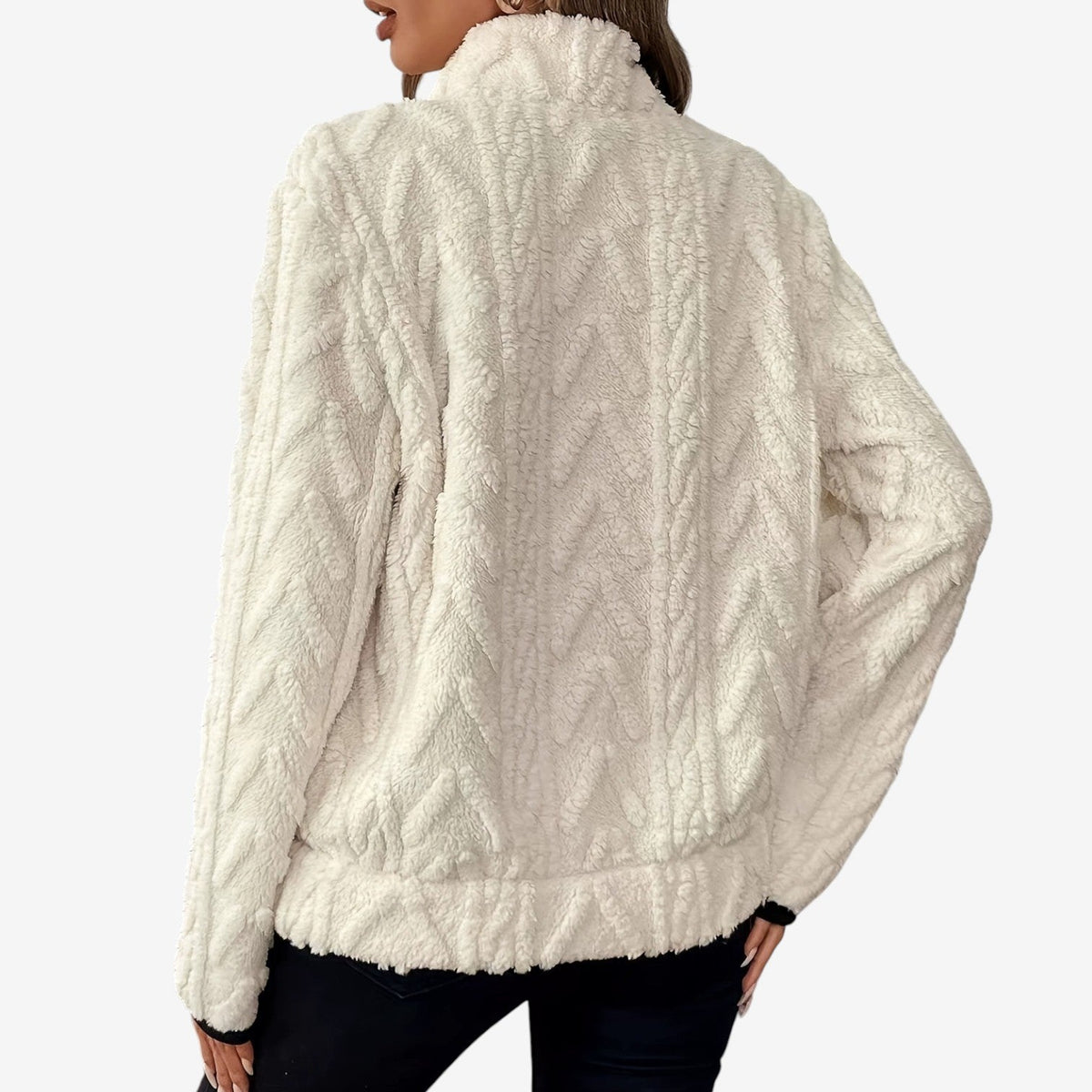 Melissa | Women's Plush Half-Zip Pullover – Cosy High-Collar Layer for Autumn and Winter