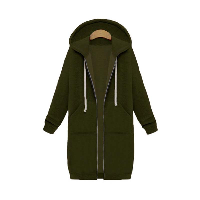 Beverly | Women's Longline Zip-Up Hoodie – Relaxed Hooded Layer with Front Pockets