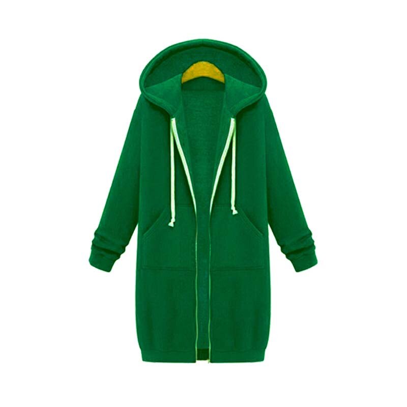 Beverly | Women's Longline Zip-Up Hoodie – Relaxed Hooded Layer with Front Pockets