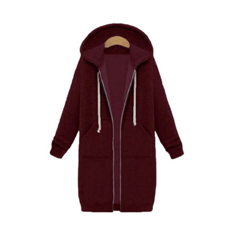 Beverly | Women's Longline Zip-Up Hoodie – Relaxed Hooded Layer with Front Pockets