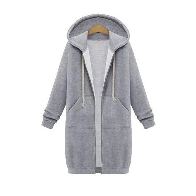Beverly | Women's Longline Zip-Up Hoodie – Relaxed Hooded Layer with Front Pockets