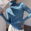 Tessa | Women's Ribbed Turtleneck Jumper Soft Stretch Knit Slim Fit Pullover