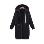 Beverly | Women's Longline Zip-Up Hoodie – Relaxed Hooded Layer with Front Pockets