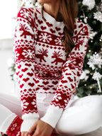 Lisa | Women's Nordic Christmas Sweater – Cozy Patterned Knit for Festive Winter Parties