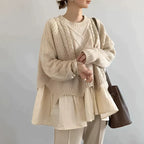 Mabel | Women's Round Neck Knit Sweater for Autumn Winter Comfortable and Elegant Fit