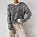 Tilly | Women's Relaxed Crew-Neck Knitted Sweater – Soft Long-Sleeve Layer for Casual Autumn Winter Everyday Wear