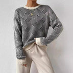 Tilly | Women's Relaxed Crew-Neck Knitted Sweater – Soft Long-Sleeve Layer for Casual Autumn Winter Everyday Wear