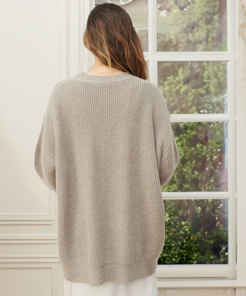Rose | Women's Oversized Knit Cardigan – Soft Button-Front Layer for Office and Relaxed Days