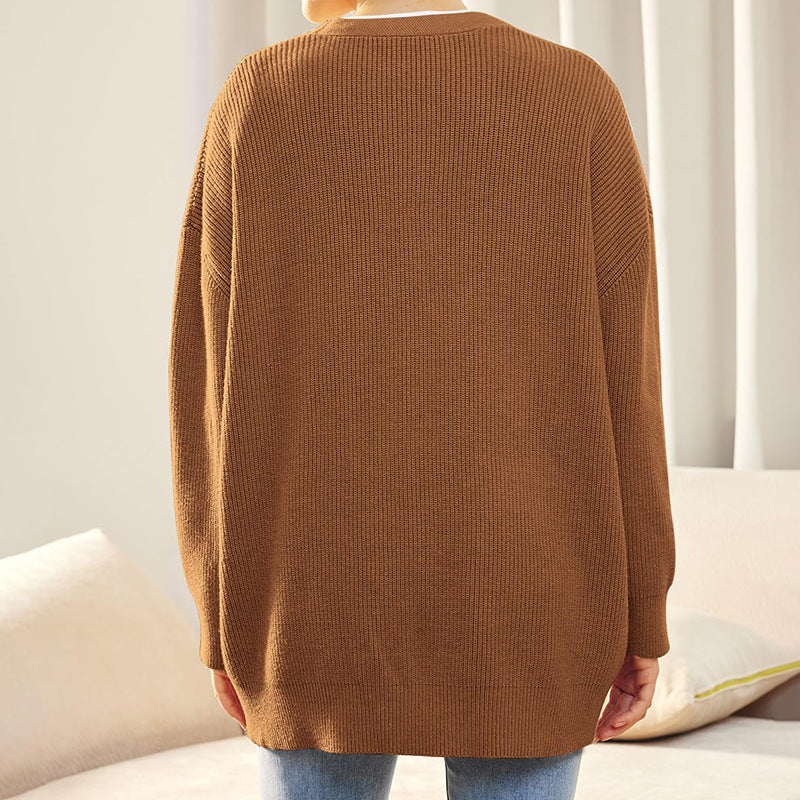Rose | Women's Oversized Knit Cardigan – Soft Button-Front Layer for Office and Relaxed Days